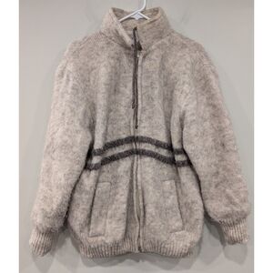 Vintage Tingvoll Norwegian New Wool Bomber Jacket Size XL